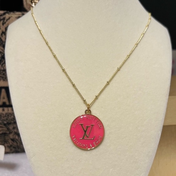 Authentic Pink LV Charm/Necklace - Picture 1 of 3